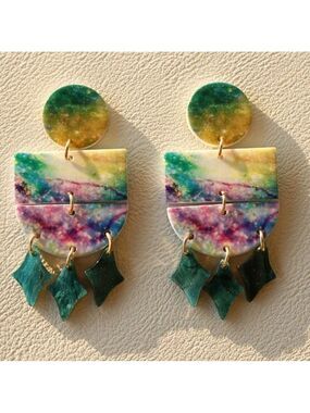 Tie Dye Look Earrings